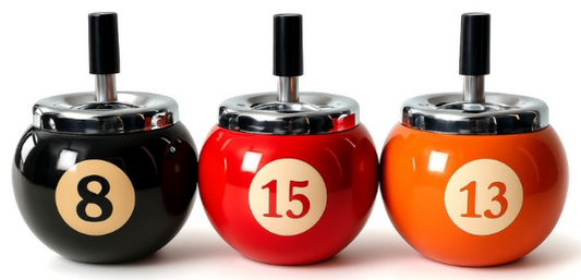 Pool Ball Spin Lid Resin Ashtray Assorted