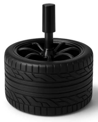 Car Wheel Ashtray Spin Lid