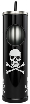 Skull Trash Can Ashtray 60cm