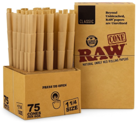 RAW Classic Cone 1/4 75pk