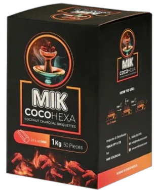 MIK Coco Hexa Shisha Coconut Charcoal Briquettes 1kg