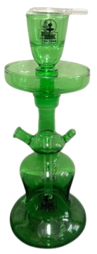 MIK Coco LED Green Glass Shisha + Case (36cm)