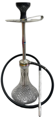 MIK Coco Glass Silver Stem Shisha Assorted (62cm)