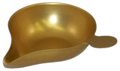 Gold & White Metal Weighing Pan 5cm
