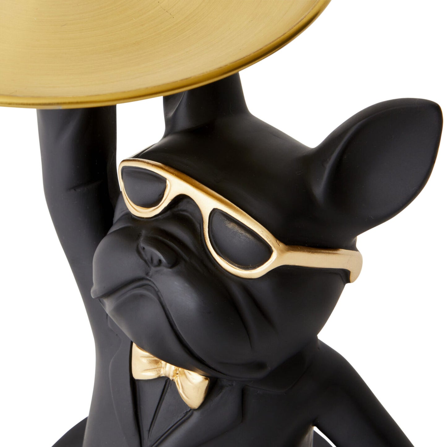 Bulldog with Raised Arm Black