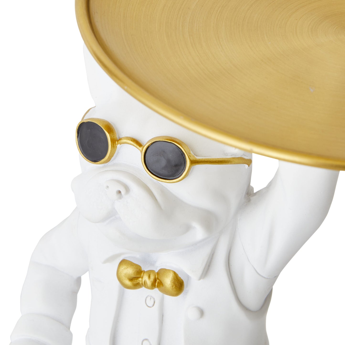 Bulldog with Umbrella White